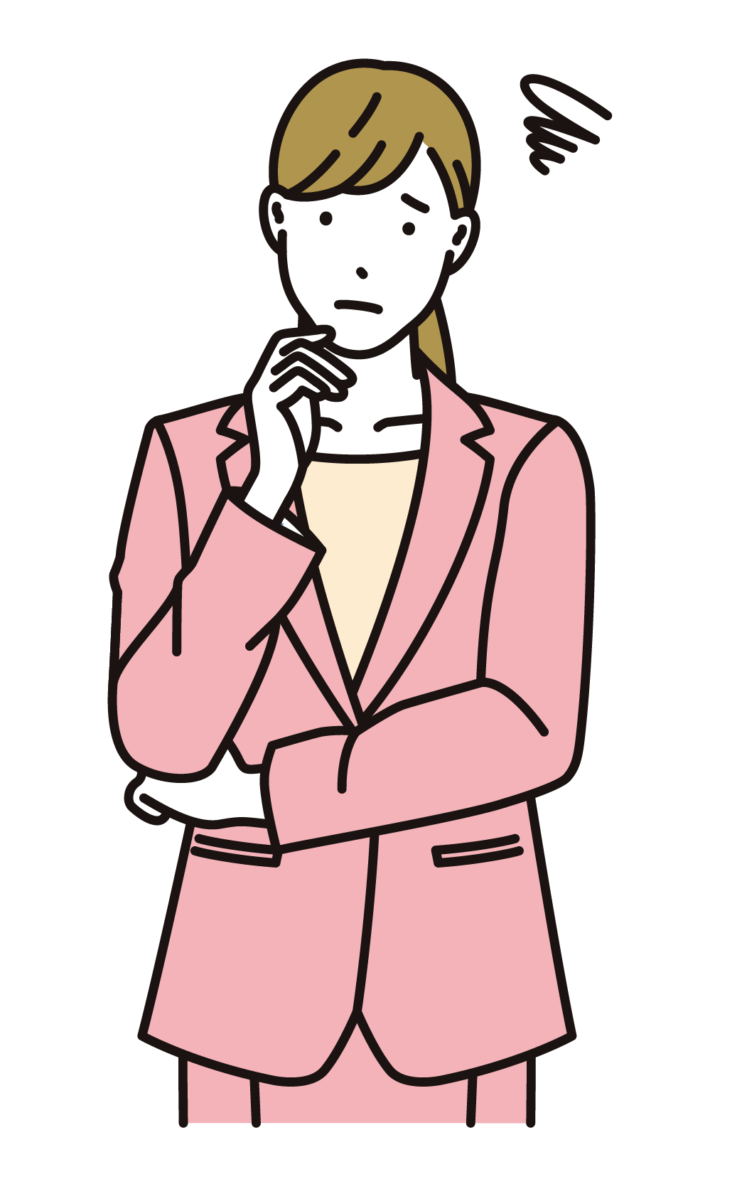 不安げな女性社員